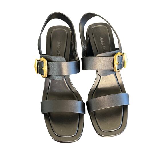 Jimmy Choo NIB Hawke 70mm Buckled Sandals in Black Size 39 - Picture 4 of 12